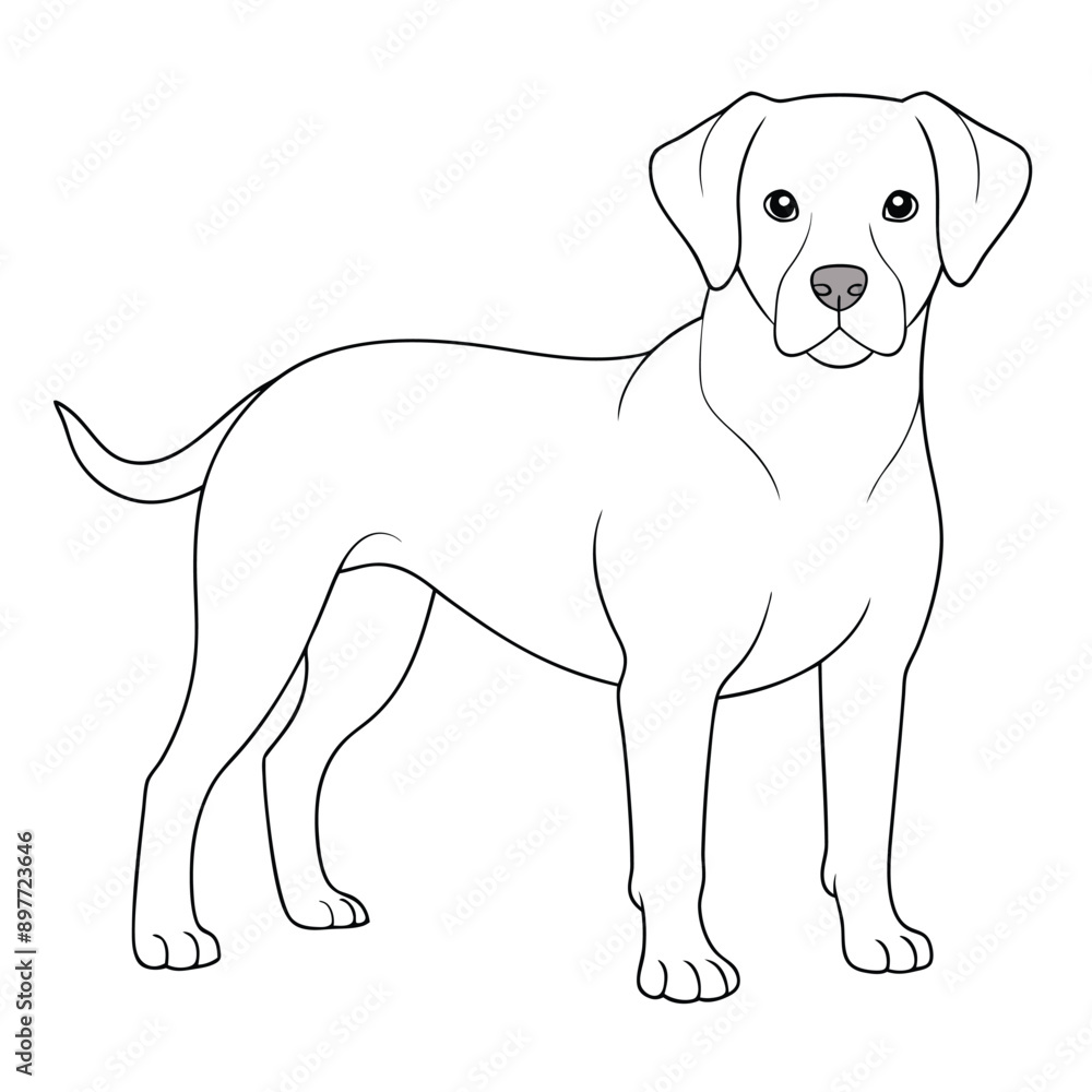 Fototapeta premium Full-length illustration of a dog