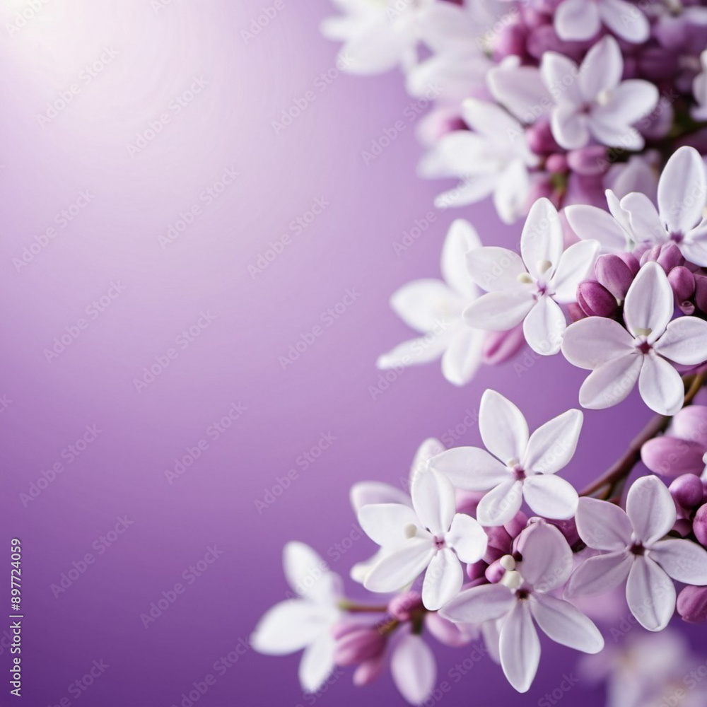shot of delicate lilac flowers, petals a soft, pastel purple and white, against a blurred background. The image captures the intricate details of the blossoms, showcasing their delicate beauty. AI shot of delicate lilac flowers, petals a soft, pastel purple and white, against a blurred background. The image captures the intricate details of the blossoms, showcasing their delicate beauty. AI