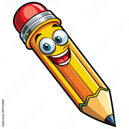 Pencil on White Background EPS Vector Illustration