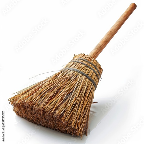 Wallpaper Mural Elegant Cleaning Tool A Rustic Broom with a Natural Base Torontodigital.ca