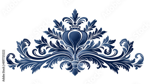 Luxury coat of arms art. White background. 