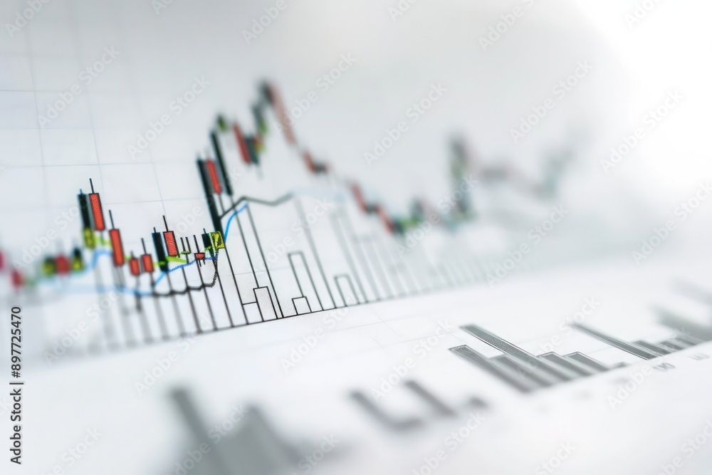 White background featuring a bar chart with a dramatic rise in stock prices, indicating a significant market boom. White background featuring a bar chart with a dramatic rise in stock prices, indicating a significant market boom.