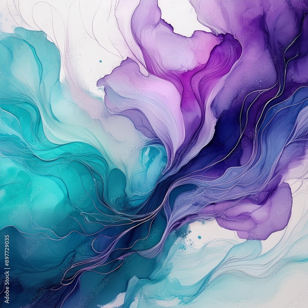 Obraz premium Purple and Cyan (3)