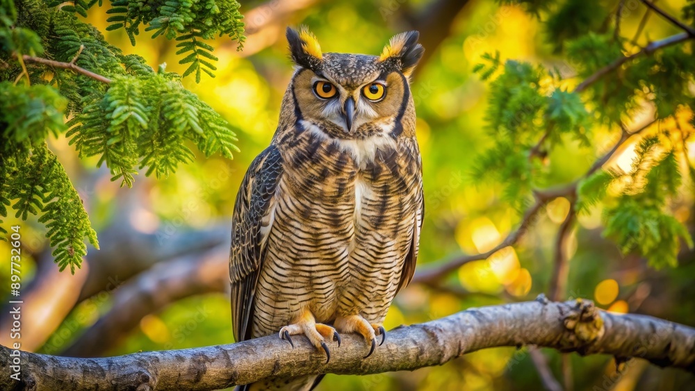 Majestic great horned owl perched in a tree , Wildlife, Bird, Bird of Prey, Predator, Feathers, Nature, Wildlife Photography Majestic great horned owl perched in a tree , Wildlife, Bird, Bird of Prey, Predator, Feathers, Nature, Wildlife Photography