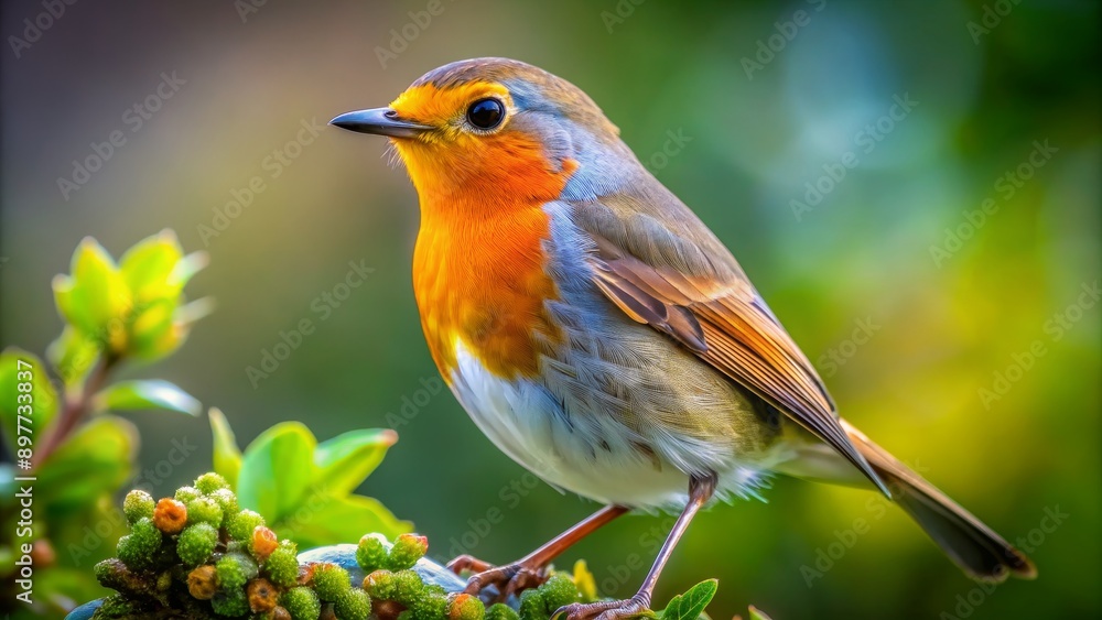 A Close-Up of a European Robin Perched on a Branch, Nature Photography, Wildlife, Bird, Garden , european robin , bird photography A Close-Up of a European Robin Perched on a Branch, Nature Photography, Wildlife, Bird, Garden , european robin , bird photography