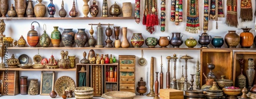 Antique of Culque Tlems on Wooden Shelves, Peruvian Pottery, Traditional Crafts, Handcrafted, Art ,peruvian , pottery