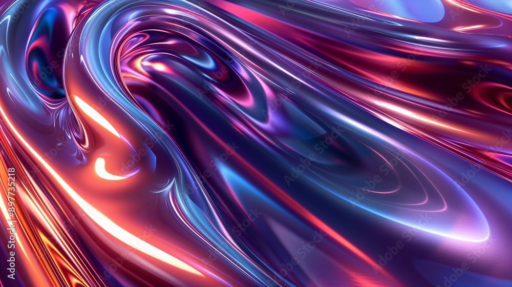 Fototapeta premium Metallic polished glossy abstract background with copy space.