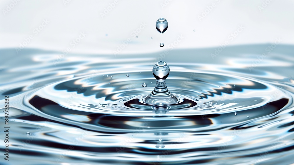 Splash - fresh drop in water - close up. Splash - fresh drop in water - close up.