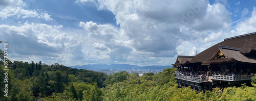 Temple overlooking city