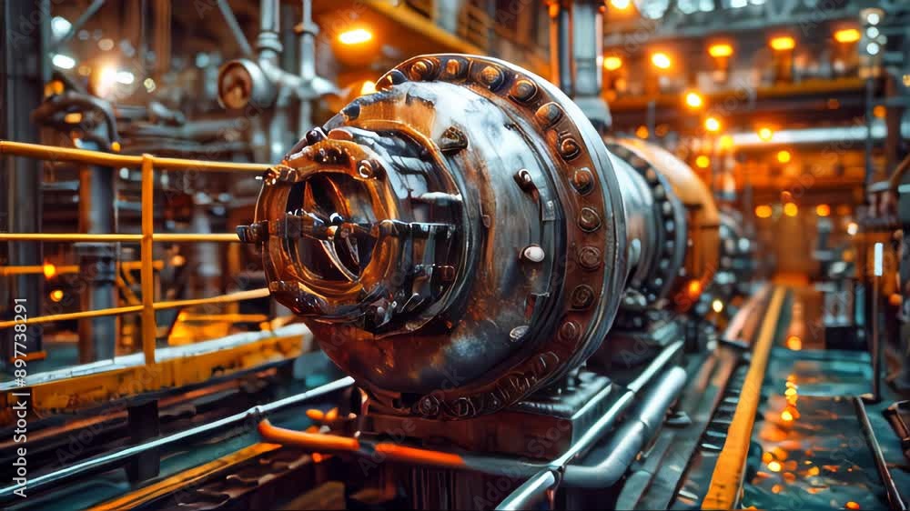 Industrial shell and tube heat exchangers with pipes futuristic with energy and fuel equipment in oil refinery Industrial shell and tube heat exchangers with pipes futuristic with energy and fuel equipment in oil refinery