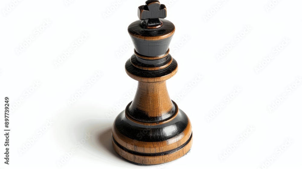 A classic chess piece on a white background A classic chess piece on a white background