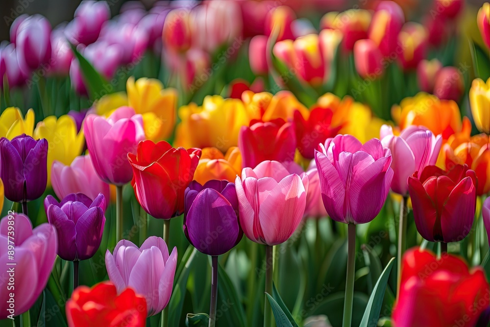 field of tulips in a kaleidoscope of colors field of tulips in a kaleidoscope of colors