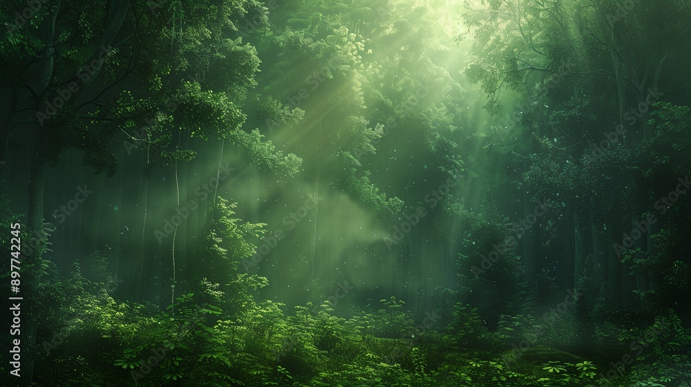 a forest filled with lots of green trees a forest filled with lots of green trees