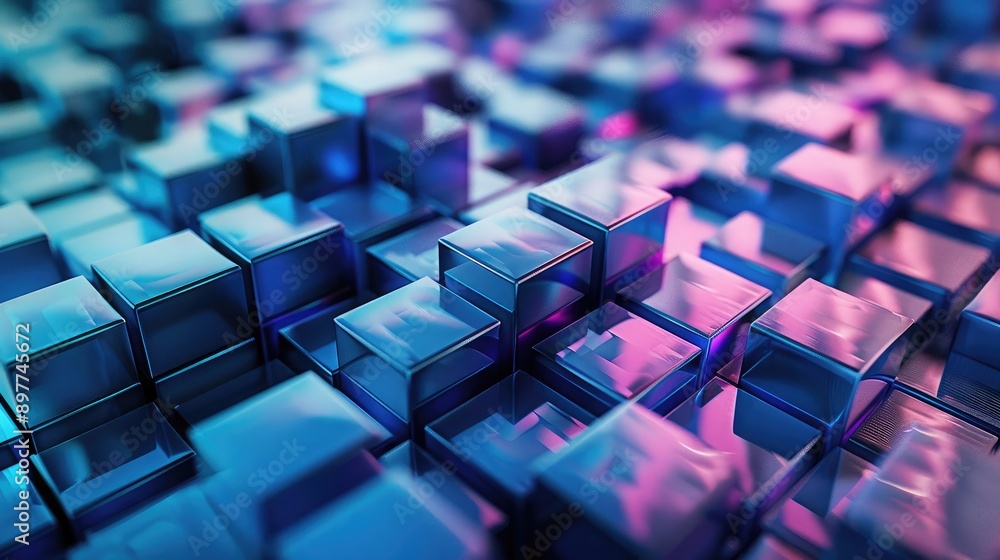 Abstract 3D cubes arranged in a random pattern, adding visual interest and depth. Abstract 3D cubes arranged in a random pattern, adding visual interest and depth.