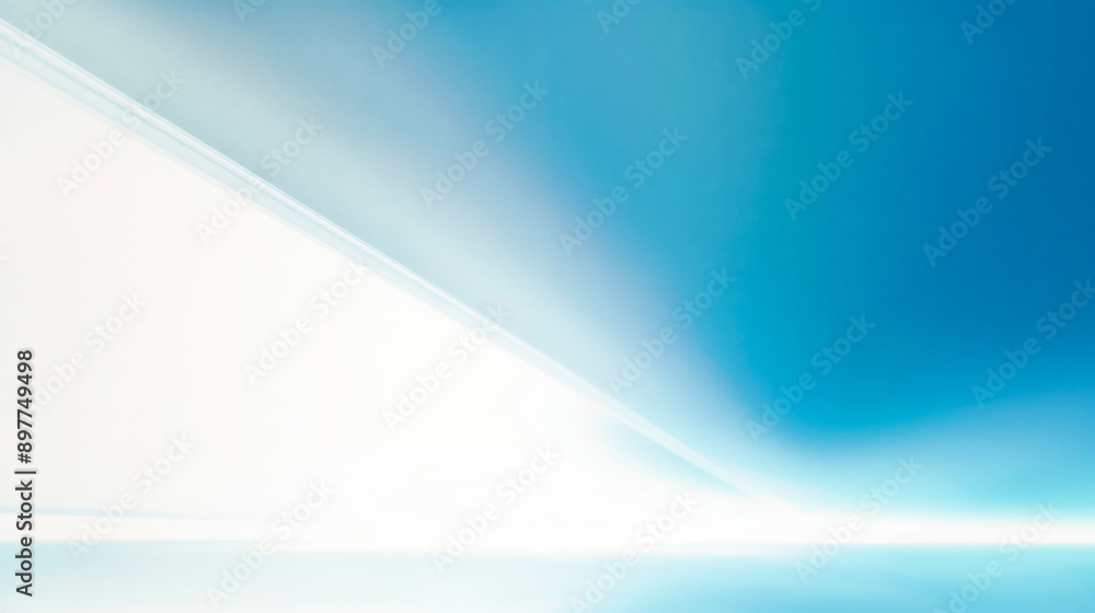 Illustration of a blue background with a white beam of light. Blue background with blur effect and soft volumetric lighting. Illustration of a blue background with a white beam of light. Blue background with blur effect and soft volumetric lighting.