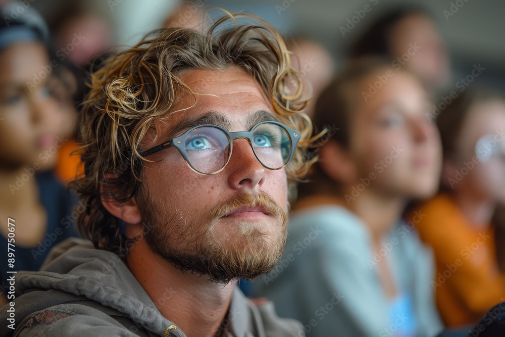 A students in a classroom. Generative AI A students in a classroom. Generative AI