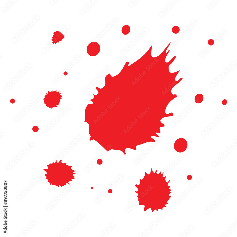 Black Beautiful vector illustration of set of ink blots drops and splashes on a white background Black Beautiful vector illustration of set of ink blots drops and splashes on a white background