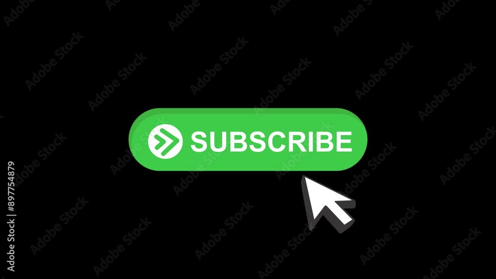 cursor animation pointing towards subscribe button in looping with transparent background cursor animation pointing towards subscribe button in looping with transparent background