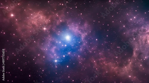 Colorful galaxy nebula ai video