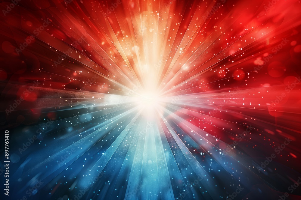 Naklejka premium Patriotic Abstract Light Ray Background