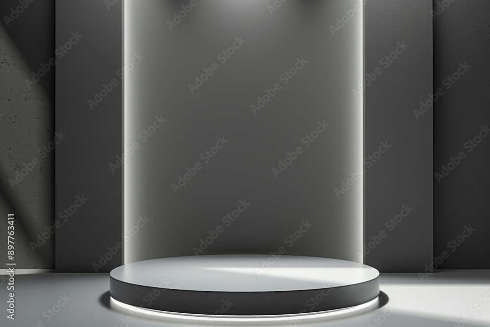 Gray background for product presentation with beautiful lights and shadows Gray background for product presentation with beautiful lights and shadows