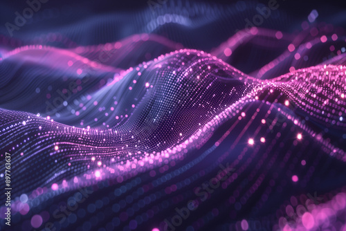 Data technology background. Abstract background. Connecting dots and lines on dark background. 3D rendering. 4k.