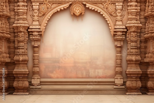 Indian background and copy space, generative ai