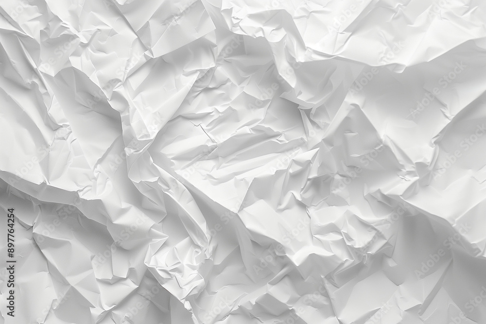 Obraz premium Crumpled white paper