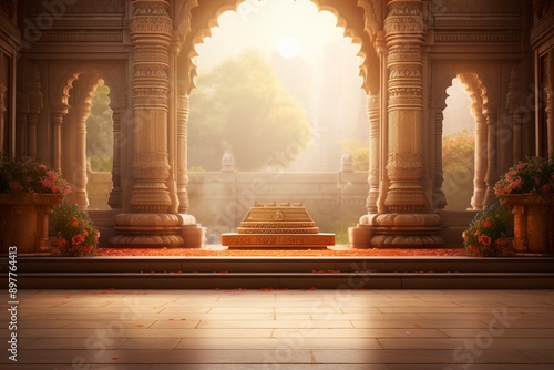 Indian background and copy space, generative ai