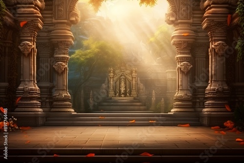 Indian background and copy space, generative ai