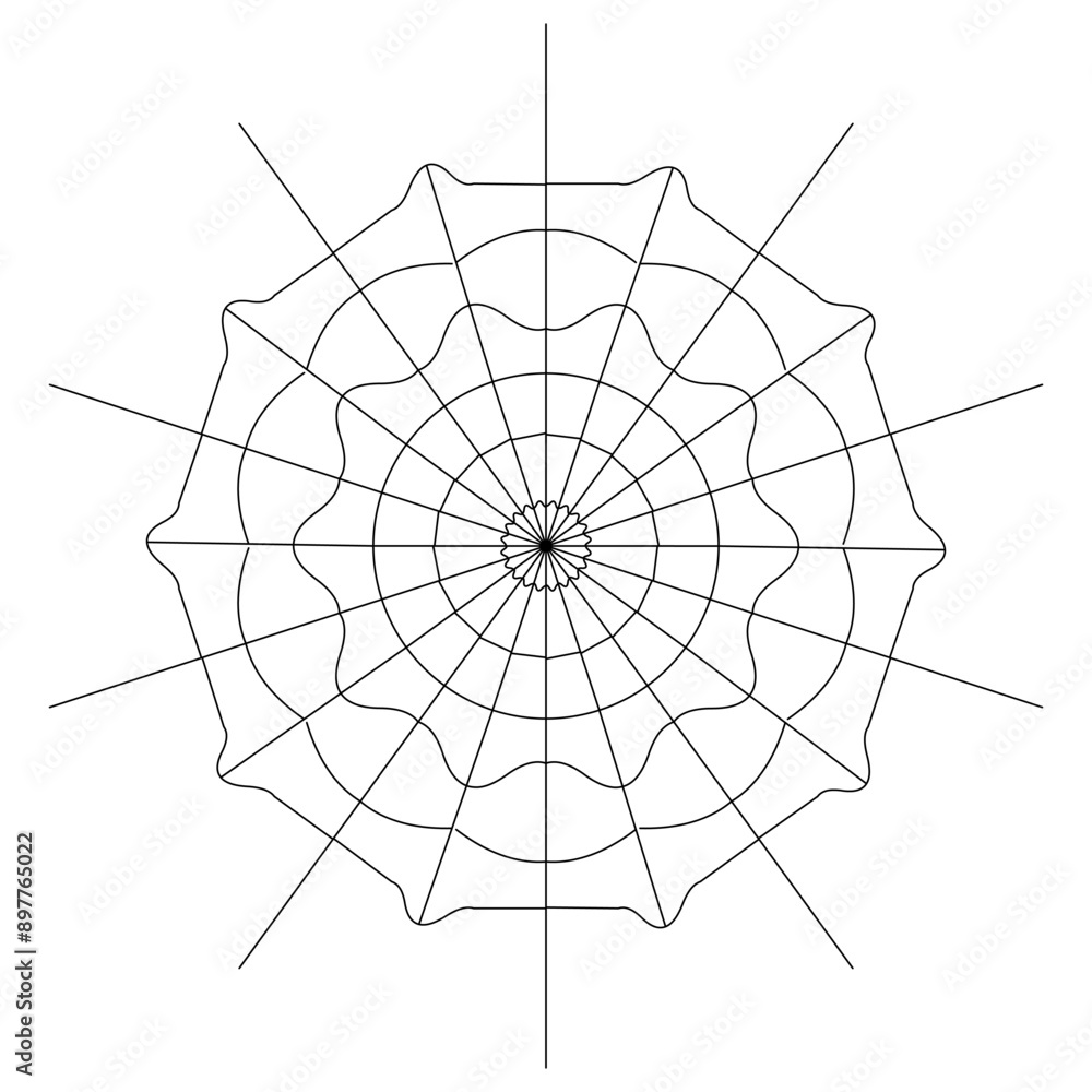 Obraz premium halloween spooky illustration with spider web
