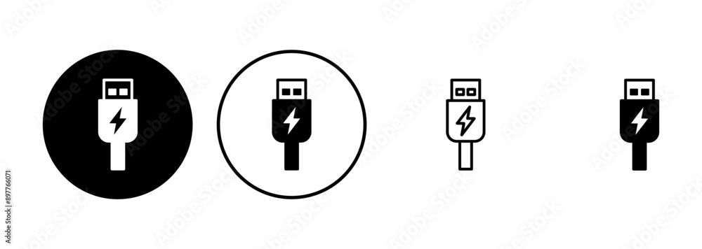 Usb icon set. Flash disk icon vector Usb icon set. Flash disk icon vector