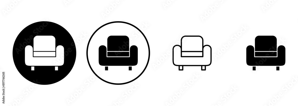 Sofa icon set. sofa icon illustration Sofa icon set. sofa icon illustration