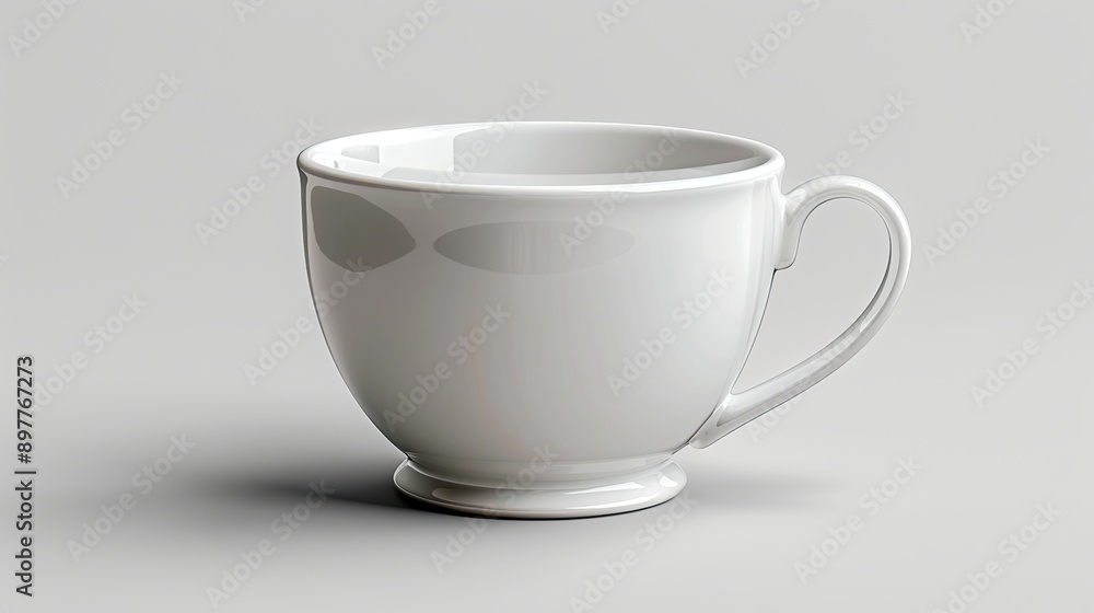 White Teacup on a White Background White Teacup on a White Background