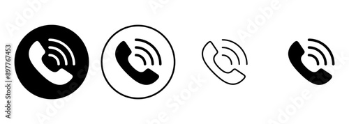 Call icon set. telephone icon vector. phone icon vector. contact us