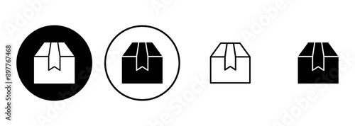 Box icon set. box vector icon, package, parcel