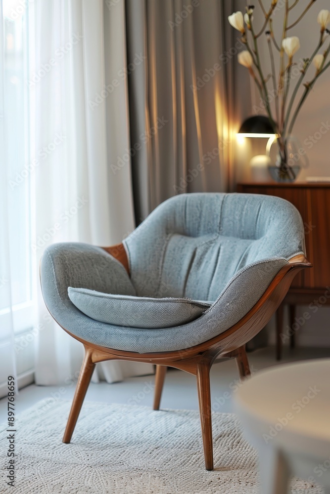 Armchair in the interior of the living room. Comfortable furniture Armchair in the interior of the living room. Comfortable furniture