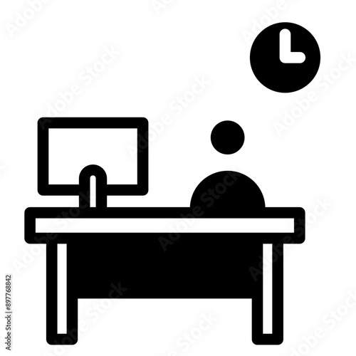 Icon of Person working from home on the computers