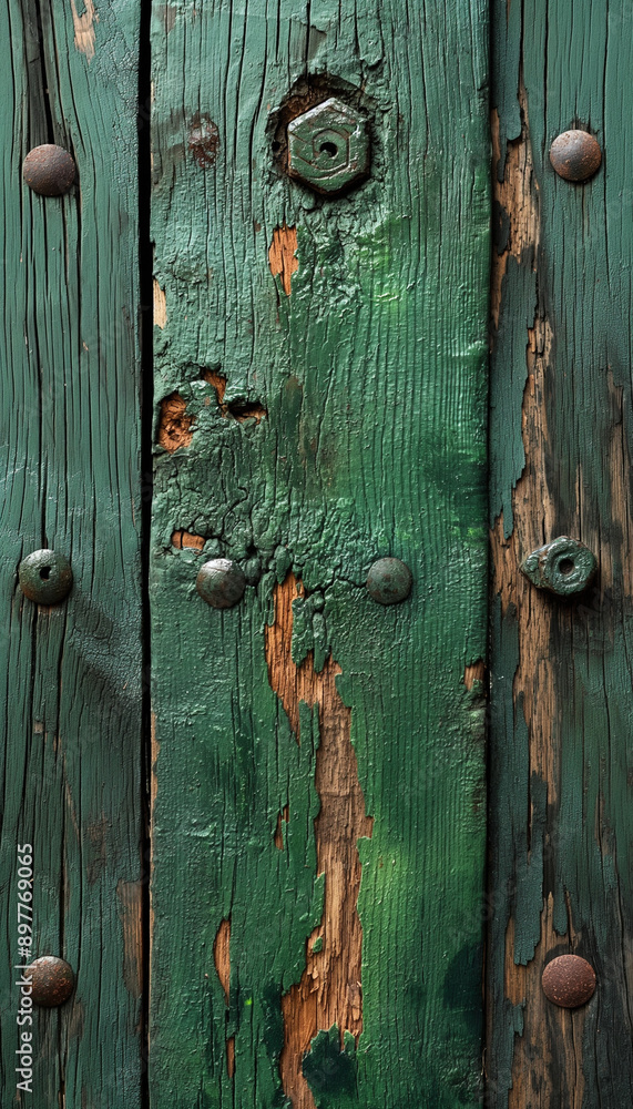 Parede de Madeira Verde Escura Envelhecida em Detalhe IA Generativa Parede de Madeira Verde Escura Envelhecida em Detalhe IA Generativa