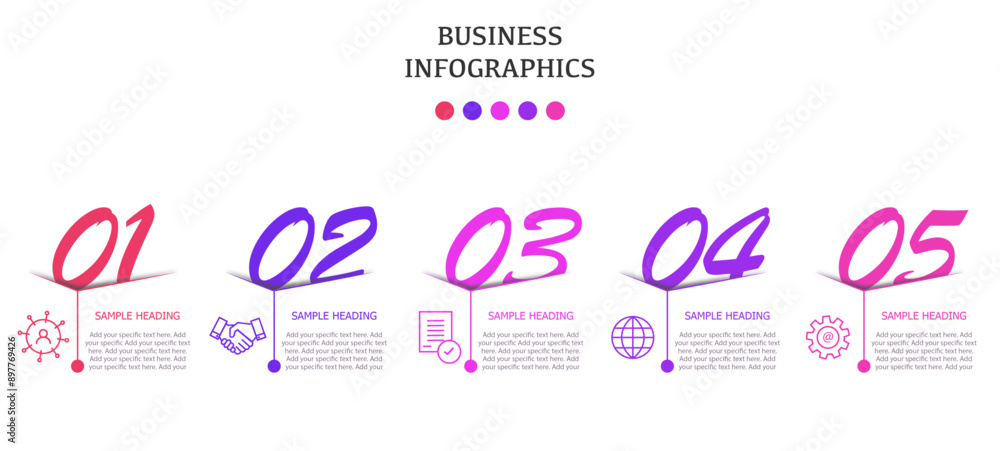 Business infographics with number concept, marketing infographics with number concept. Business infographics with number concept, marketing infographics with number concept.
