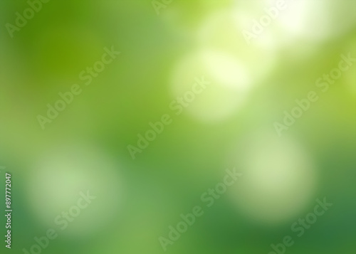 Abstract green bokeh background in defocus