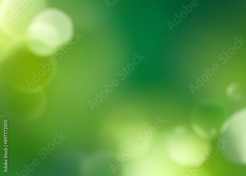 Abstract green bokeh background in defocus