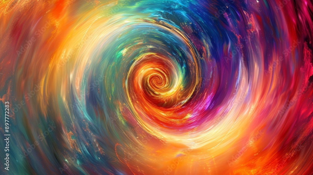 Colorful abstract swirl pattern with bright hues, vibrant motion. Digital art and creativity concept Colorful abstract swirl pattern with bright hues, vibrant motion. Digital art and creativity concept