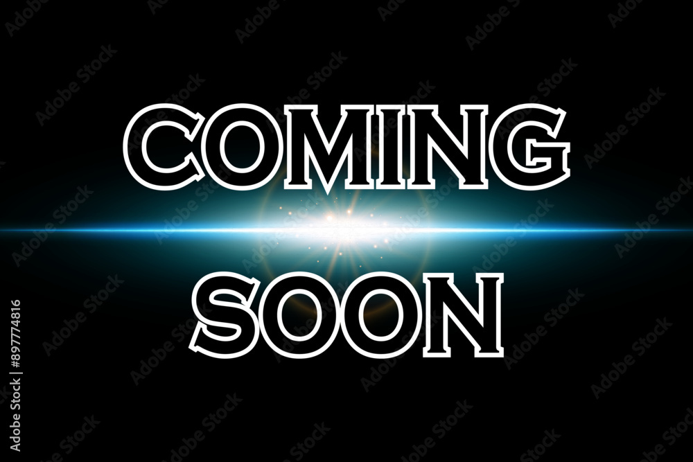 coming soon on dark background with glowing lights. bright present illustration. coming soon on dark background with glowing lights. bright present illustration.