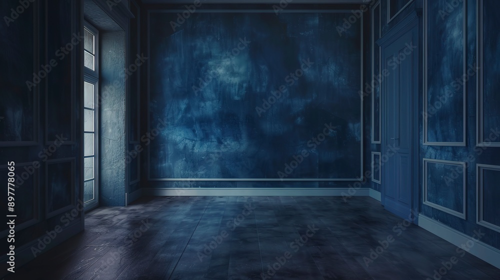 dark blue studio room background dark blue studio room background