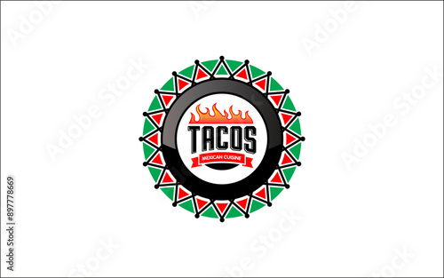 Illustration vector of tacos suitable for restaurant food business logo design template