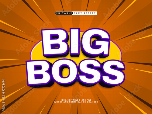 big boss editable text effect in simple and modern text style