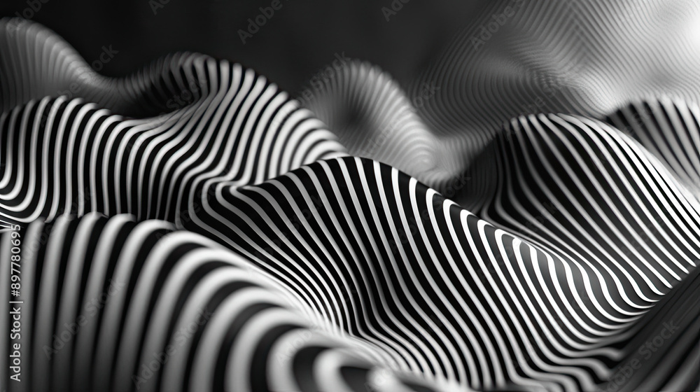 Abstract Background with Wavy Lines, Smooth Flowing Design in Gradient Colors Abstract Background with Wavy Lines, Smooth Flowing Design in Gradient Colors