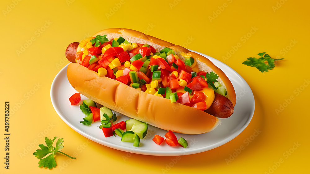 realistic high-resolution photo of Hot dog, with detailed background realistic high-resolution photo of Hot dog, with detailed background