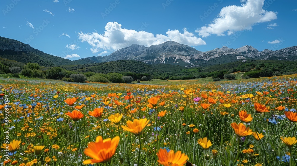 Field of wildflowers in full bloom Field of wildflowers in full bloom